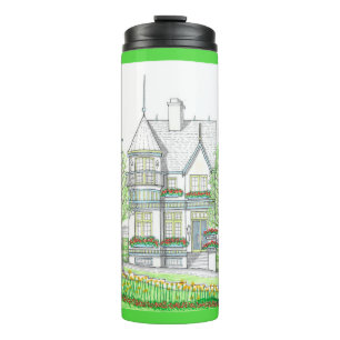 Architectural Victorian Green Thermal Tumbler
