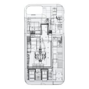 Architectural wireframe phone case