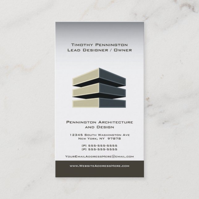 Architecture and building design business card (Front)
