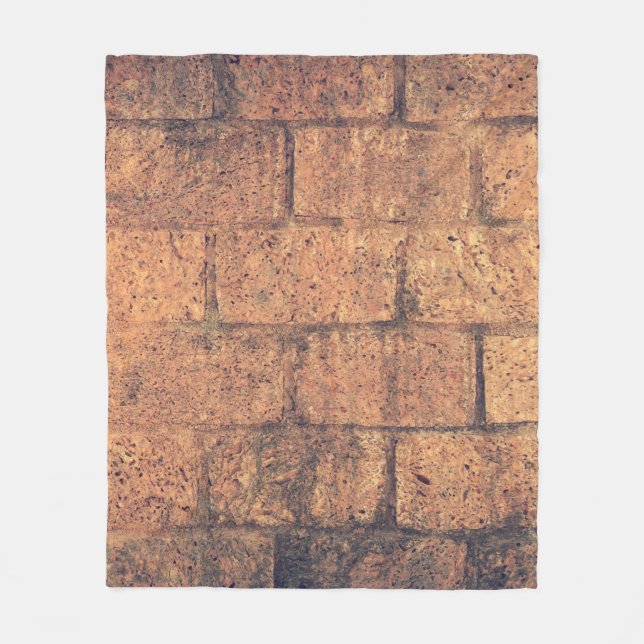 Architecture bricks wall stoneworks fleece blanket (Front)