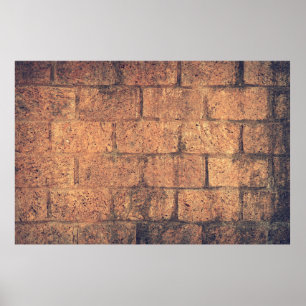 Architecture bricks wall stoneworks poster