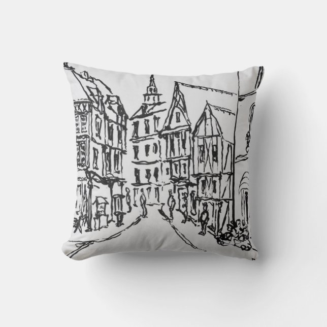 Architecture | Dinan, Brittany, France Cushion (Front)