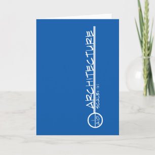 Architecture Drawing Title Greeting Card (light)