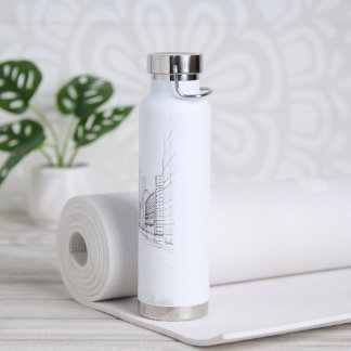 Architecture Drawing Water Bottle