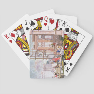 Architecture, from a series of four illustrating t playing cards