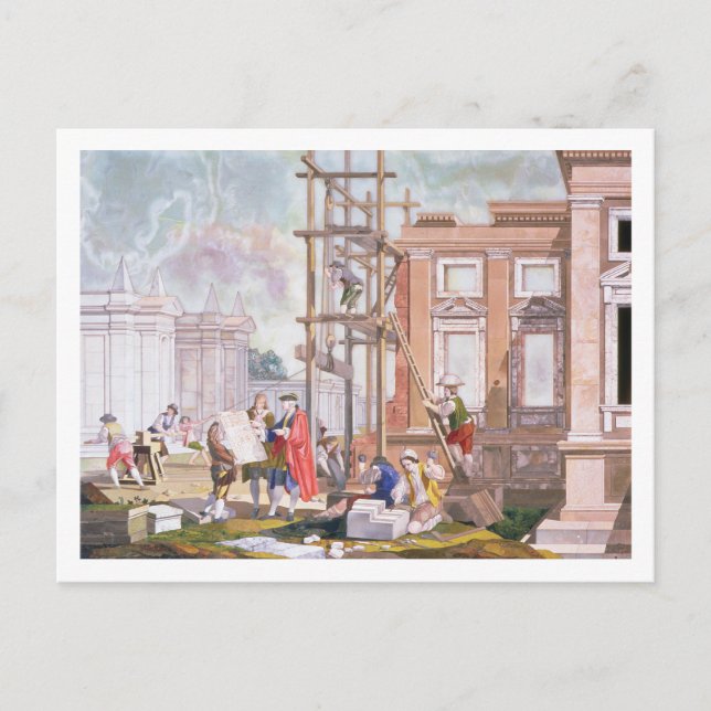 Architecture, from a series of four illustrating t postcard (Front)
