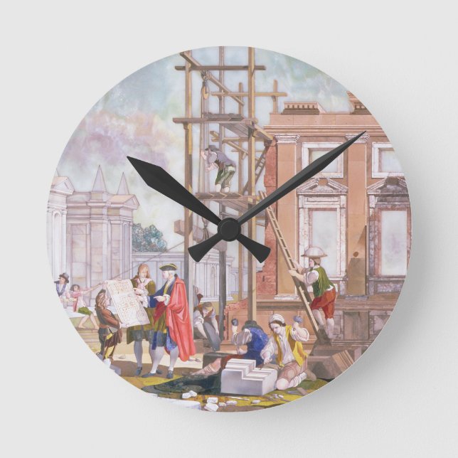 Architecture, from a series of four illustrating t round clock (Front)