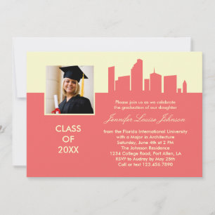 Architecture Graduation Photo Invitation