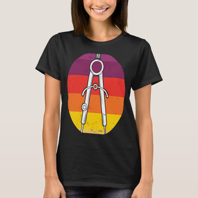 Architecture I Compass I Retro Architect T-Shirt (Front)