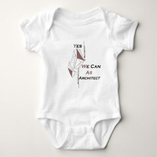 architecture, modern design, geometric art, black  baby bodysuit