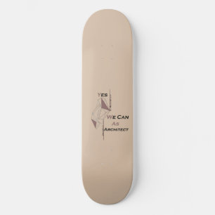 architecture, modern design, geometric art, black  skateboard