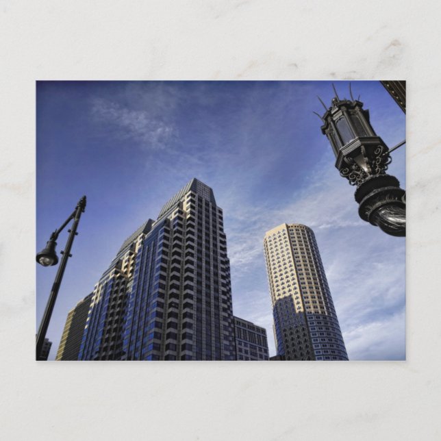 Architecture of downtown Boston Postcard (Front)