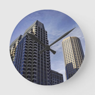 Architecture of downtown Boston Round Clock