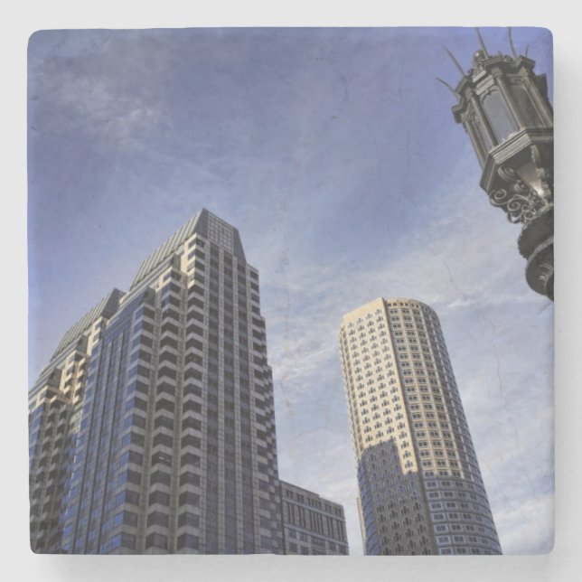 Architecture of downtown Boston Stone Coaster (Front)