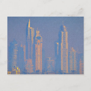 Architecture Of Dubai Art Postcard