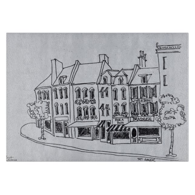 Architecture of Saint-Omer, France Cutting Board (Front)