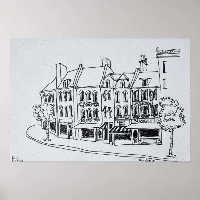 Architecture of Saint-Omer, France Poster (Front)