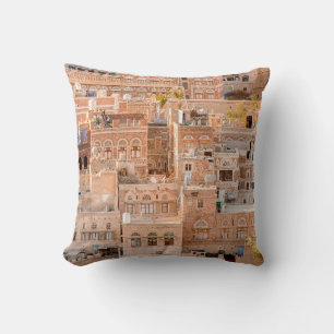 Architecture of the Old Town of Sana'a, Yemen. UNE Cushion