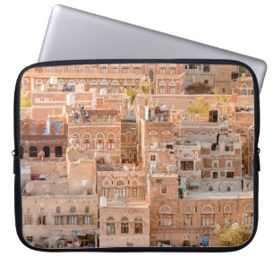 Architecture of the Old Town of Sana'a, Yemen. UNE Laptop Sleeve