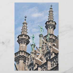 architecture on Grand Place in Brussels, Belgium Stationery