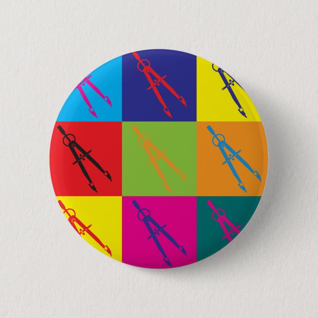 Architecture Pop Art 6 Cm Round Badge (Front)