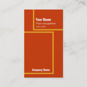 Architecture Retro Orange Business Card
