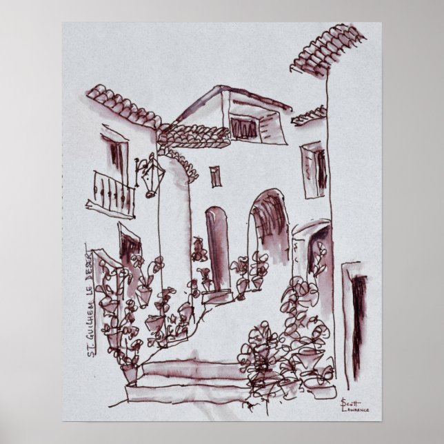Architecture | Saint-Guilhem-Le-Desert, France Poster (Front)