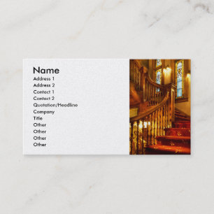 Architecture - Stairs - Let's take a peek upstairs Business Card