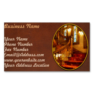 Architecture - Stairs - Let's take a peek upstairs Magnetic Business Card