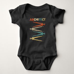 Architecture Student Construction Retro Architect Baby Bodysuit