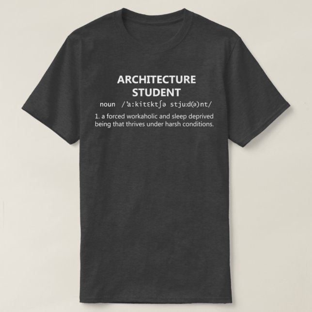 Architecture Student meaning  T-Shirt (Design Front)