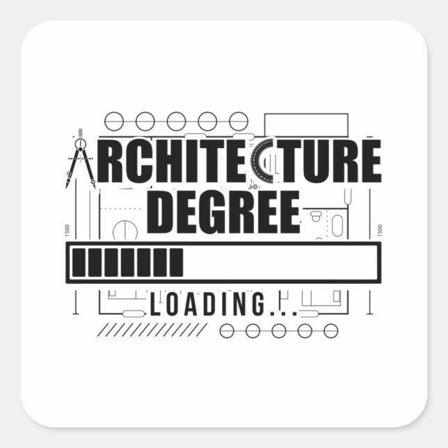 Architecture students | Architect Profession Gifts Square Sticker (Front)
