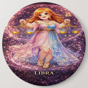 Archive Galaxy: Libra Neon Harmony 6 Cm Round Badge