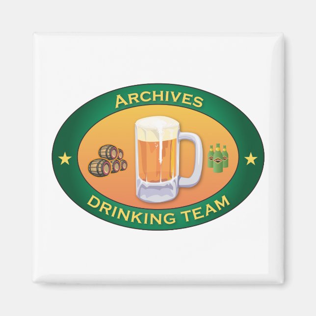 Archives Drinking Team Magnet (Front)