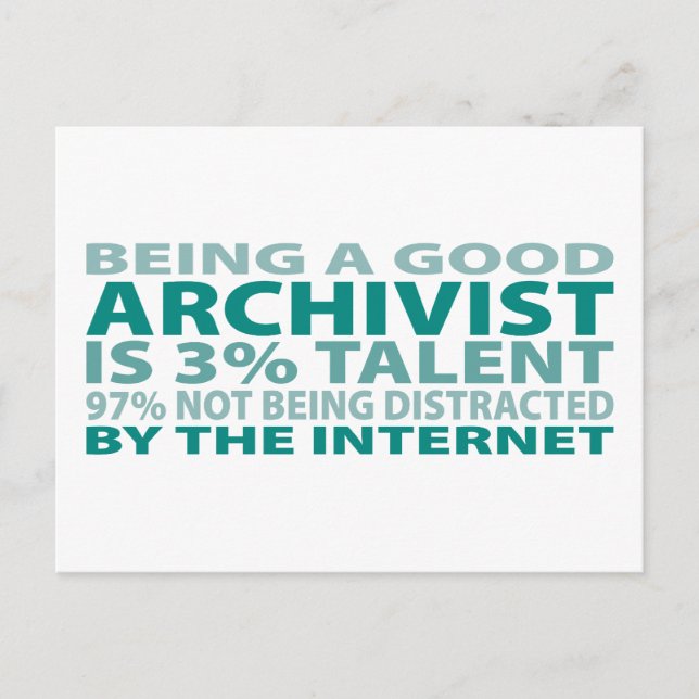 Archivist 3% Talent Postcard (Front)