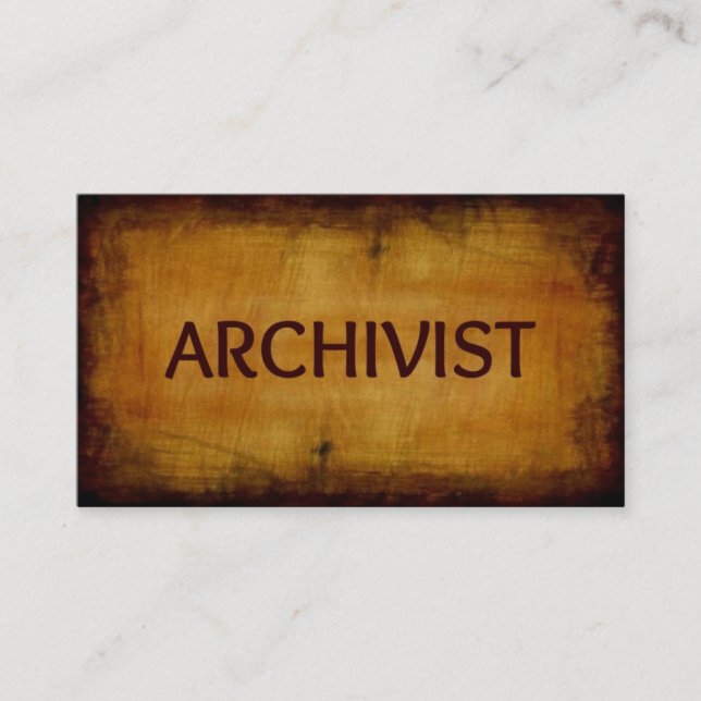 Archivist Antique Brushed Business Card (Front)