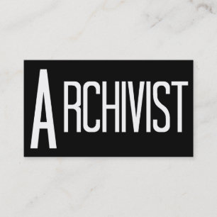 Archivist Black Simple Business Card