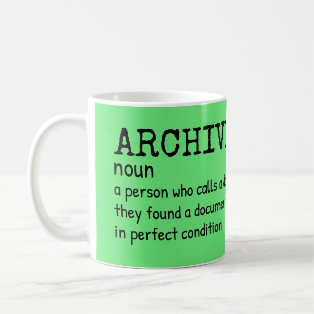 Archivist Definition Mug – History Lover Gift (Left)