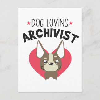 Archivist Dog Postcard