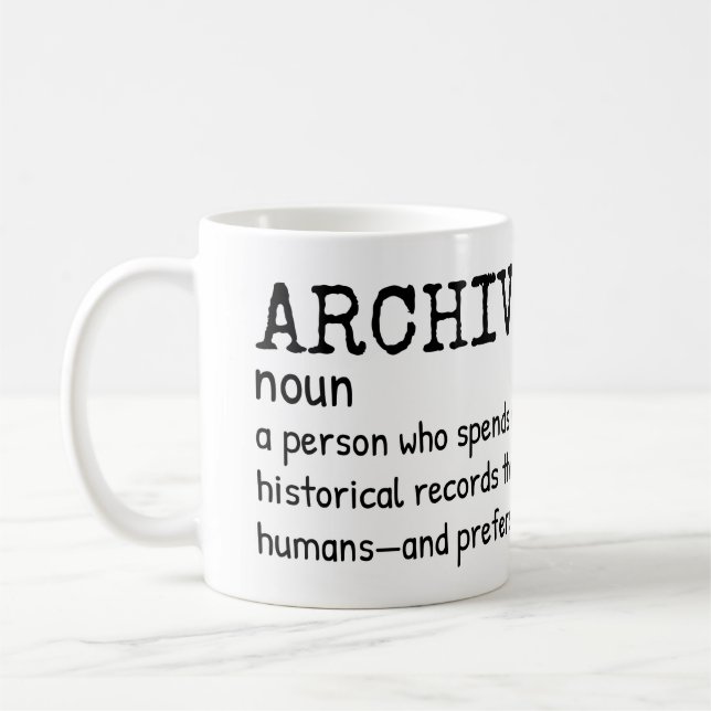 Archivist Gift Mug – Funny Definition Design (Left)