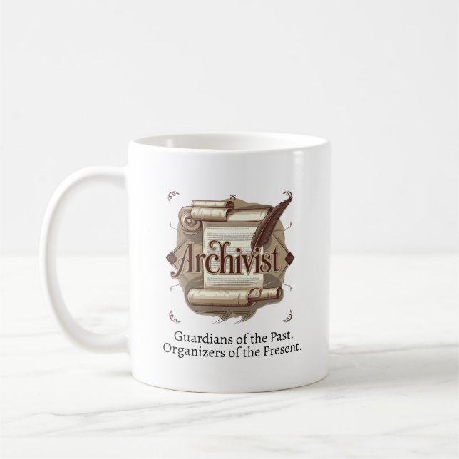 Archivist – Guardian of the Past Coffee Mug (Left)