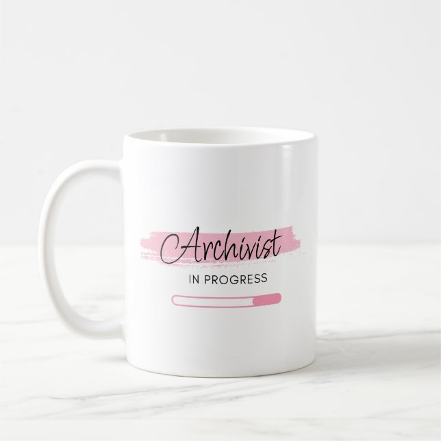 Archivist In Progress – Personalised Coffee Mug (Left)