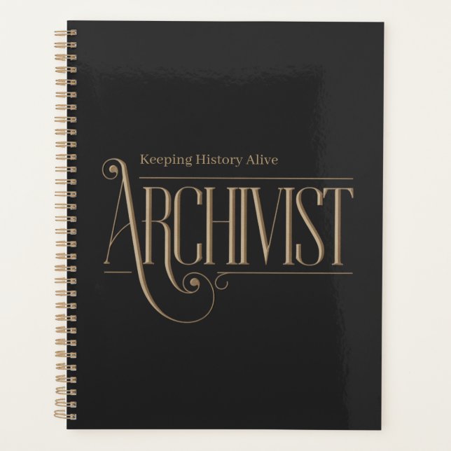 Archivist - Personalised Quote  Planner (Front)
