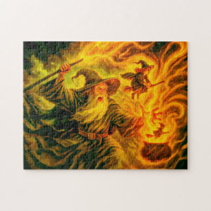 Archmage creating witches in oil painting jigsaw puzzle