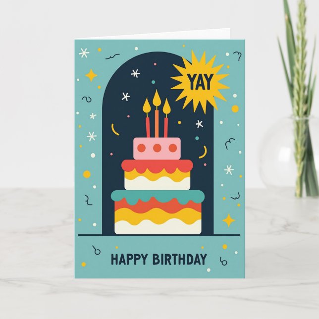 Archway Cake Birthday Card (Front)