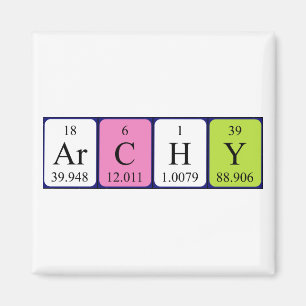 Archy periodic table name magnet