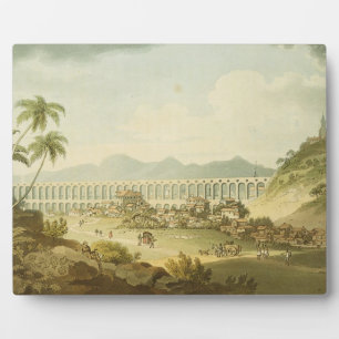 Arcos de Carioco, or Grand Aqueduct in Rio de Jane Plaque