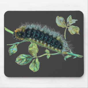 Arctia caja caterpillar mouse pad