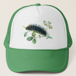 Arctia caja caterpillar trucker hat