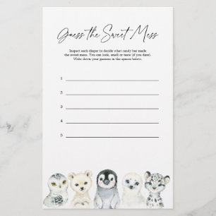 Arctic Animal Baby Shower Guess The Sweet Mess